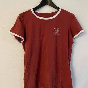 ‘Smile’ red tee